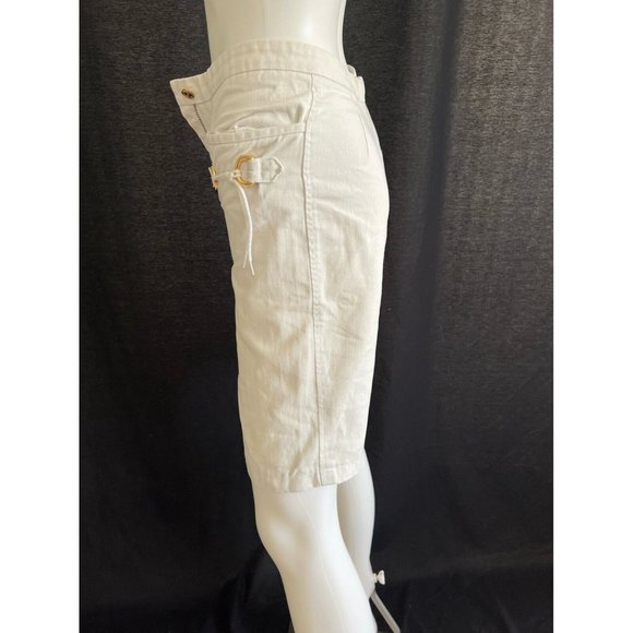 Gucci Women's Vintage Short Pant Elegant White Pockets XS - Picture 9 of 12